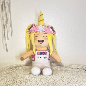 IamSanna plush Unicorn Toy with Yellow and White Accents